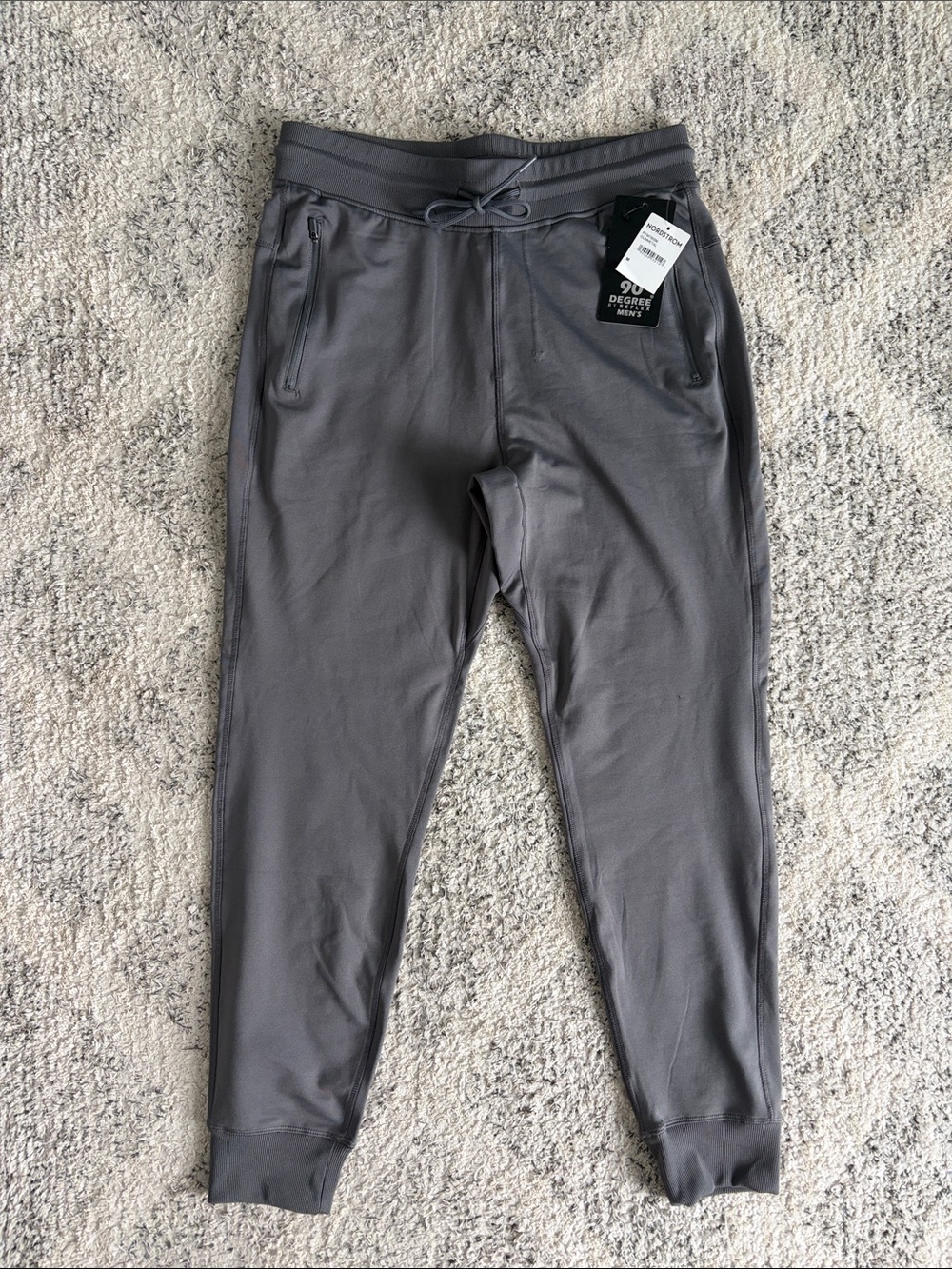 NWT Nordstrom 90 Degree By Reflex Men's Charcoal Gray Jogger Sweatpants Medium